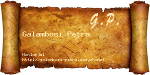 Galambosi Petra névjegykártya